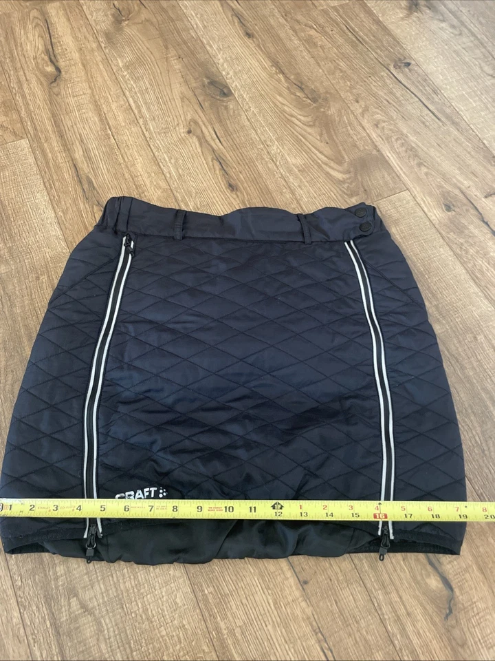 Minifalda CRAFT para mujer negra aislada esquí invierno - cremalleras reflectantes - M Foto 3 de 4