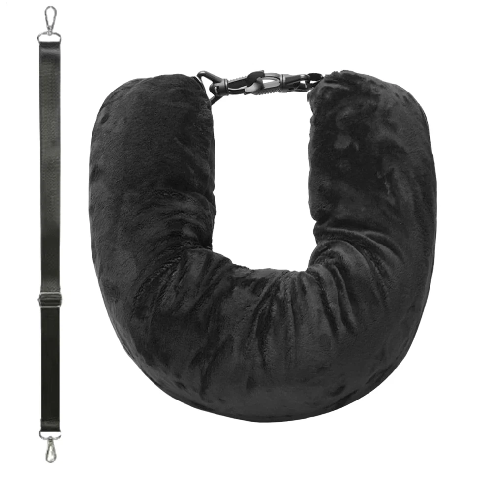 Travel Pillow for Extra Luggage: Stuffable Neck Pillow with Adjustable Neck Size