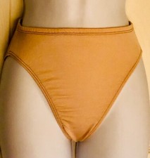 GK ELITE 1411 WOMENS X-SMALL HIGH RISE HIGH CUT GYMNASTICS BRIEFS NUDE SIZE AXS