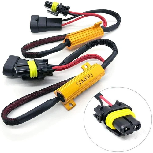 2pc 9005/9006 LED Headlight Canbus Error Anti Flicker Resistor Canceller Decoder