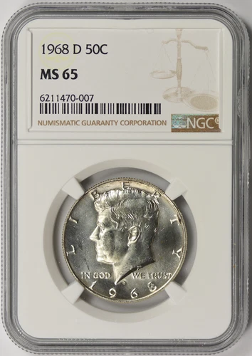1968-D Kennedy Half Dollar 50C MS 65 NGC