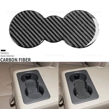 Real Carbon Fiber Rear Water Cup Holder Slot Cover For Land Rover Defender 20-24