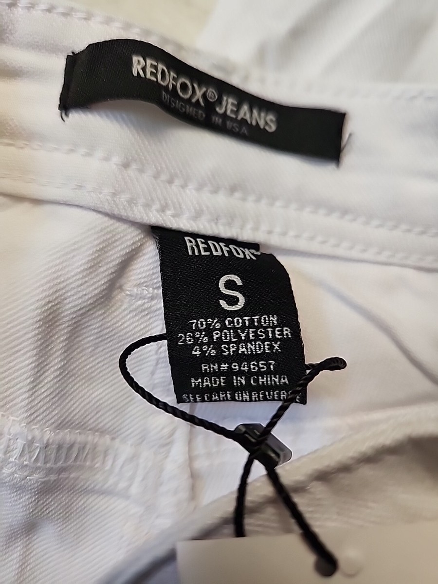 Redfox Jeans White Bermuda Shorts Style PS6015 Size S NWT | eBay