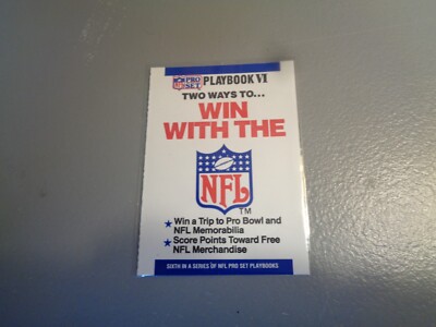 1991 Pro Set Playbook VI Football Scratch off Game