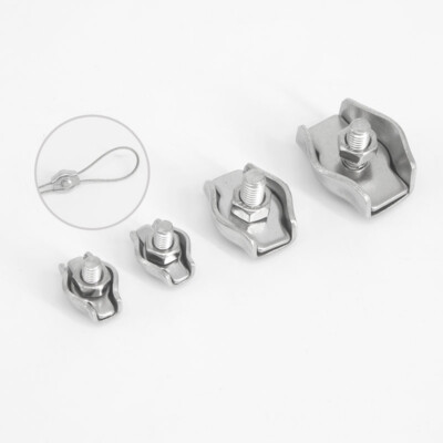 Wire Rope Simplex Clip Clasp M2-M10 Wires Thimble Grips Clamp A2 Stainless Steel