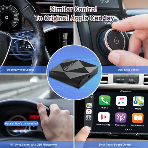 Wireless CarPlay Adapter For OEM Wired USB Plug Play Without Removing OEM Stereo - Picture 3 of 11