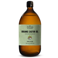 Organic Castor oil, Certified, Glass Bottle 100ml-1000ml Hexane Free, opt pump