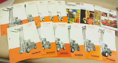 14 brochures Capricorn DFG BFG TFG 2.5SB 3DR 3.5DR 4 forklifts 1960s to 1979