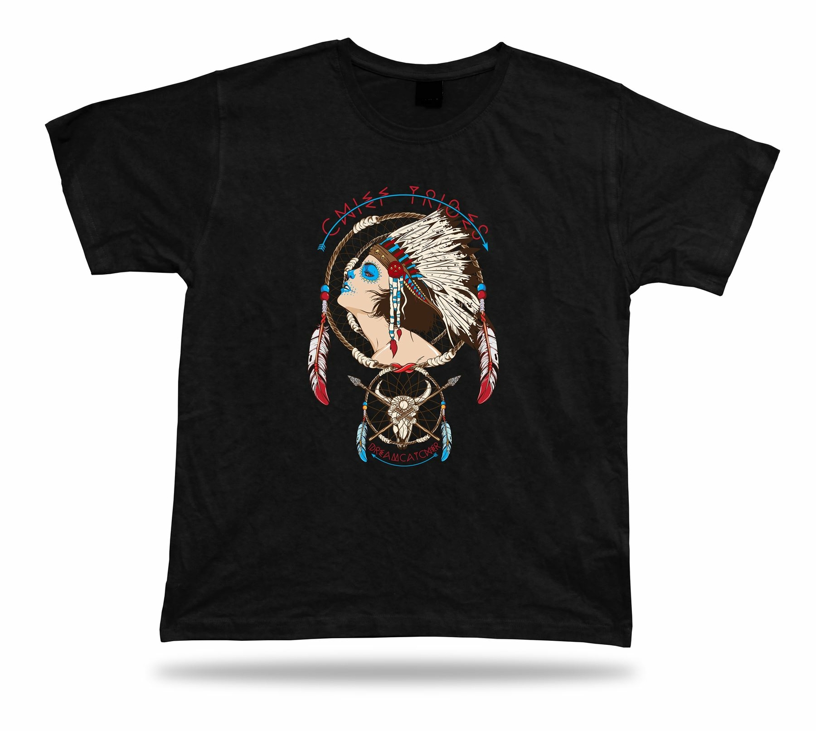 Chief Tribes Dream Catcher cool special birthday gift tshirt apparel design