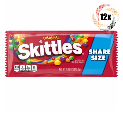 12x Packs Skittles Original Assorted Flavors Bite Size King Size Candies | 4oz
