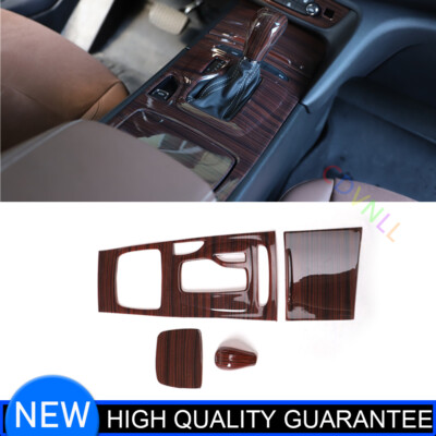 Inner Central Console Gear Shift Panel Decor Fit For Buick Regal 17-21 Red Wood