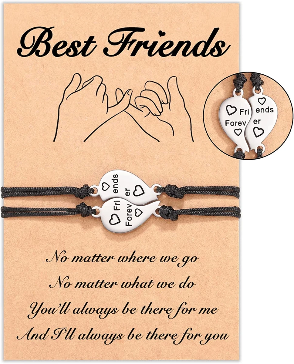 Sister Bracelets for 4/3/2, Matching Heart Distance Bracelets, Long  Distance Friendship Bracelets, BFF Promise Bracelet, Stainless Steel :  Amazon.in: Toys & Games