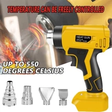 360W Cordless Heat Gun For Dewalt 20V Max Battery Hot Air Gun w/4 Nozzles
