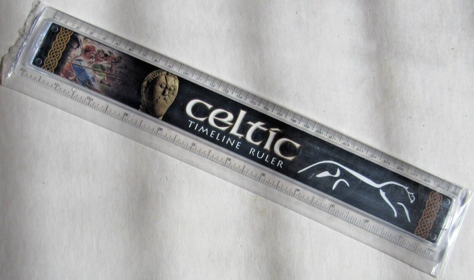 RULER PLASTIC 30cm CELTIC TIMELINE INDO-EUROPEAN PEOPLE CULTURAL LANGUAGE