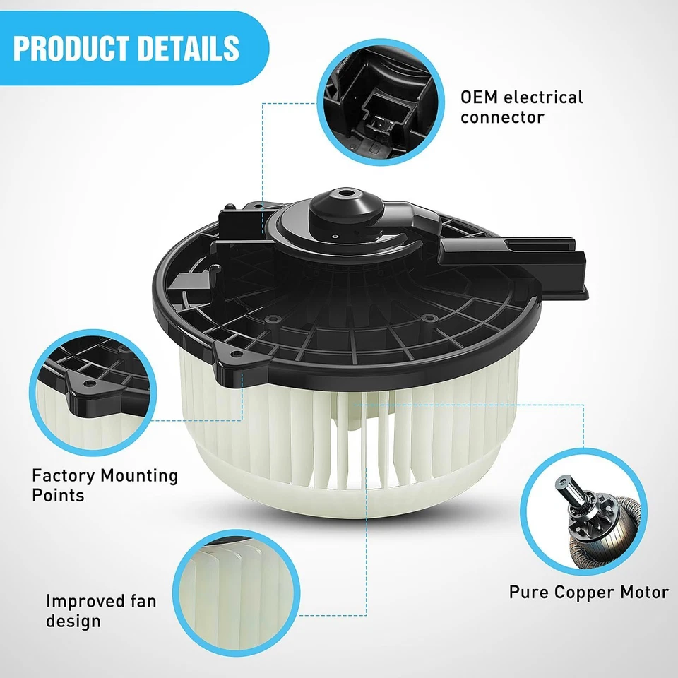 Motor soplador de climatización Nilight apto para Honda Odyssey 2005-2010 Acura RL 2005-2012 Foto 3 de 4