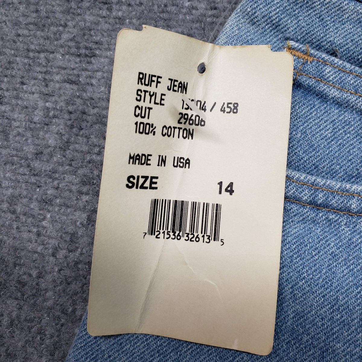 Vintage Ruff Hewn Denim Mom Jeans Womens 14 Light Blue Cotton High