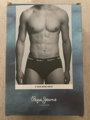 Pepe Jeans Herren Slips 3er Pack RALPH, Briefs Cotton Stretch Logobund