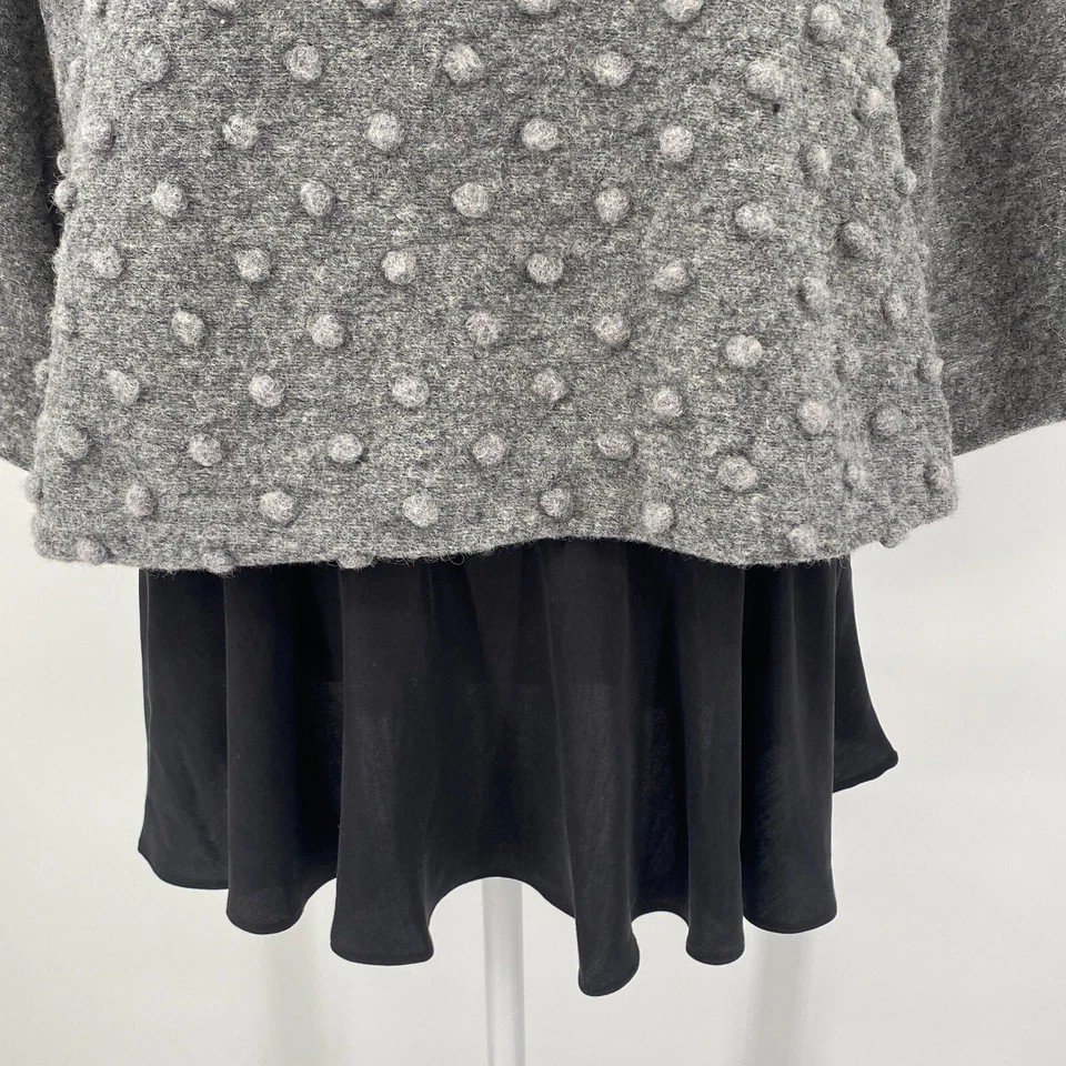 Top corto Amadi Anthropologie Kiara con volantes XL mezcla de lana virgen texturizado en capas Foto 3 de 4