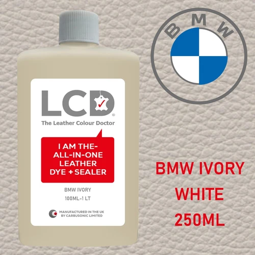 BMW Ivory White ALL IN ONE Dakota Leather Dye Interior Repair Restore Paint