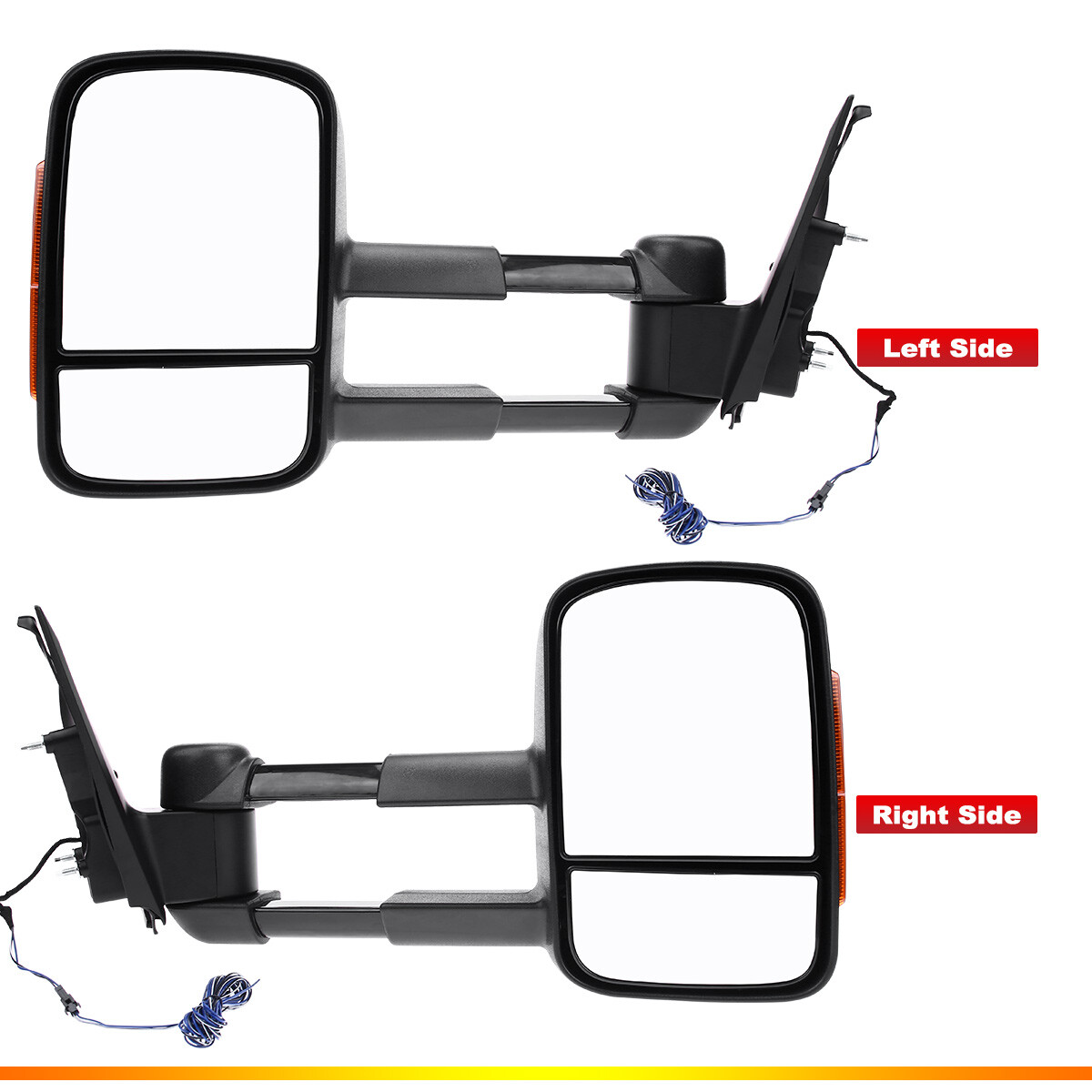 Manual Black Extendable Towing Mirrors for Ford Territory SX SY SZ w/ Indicator eBay