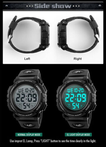 SKMEI Date EL Light Digital Multifunction Men's Watch Military Luxury 1258 Sport - Picture 9 of 18