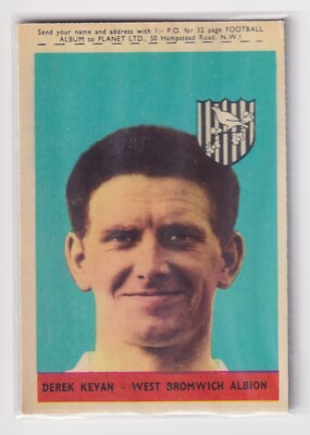 Derek Kevan 1958-59 A&BC Footballers #25 (With Planet) West Bromwich Albion