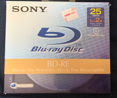 Sony  Blu-Ray Disc  BD-RE 25GB 1x-2x Speed Rewritable New Sealed