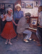 Blues Singer Palmer Hayden 1930 Harlem Renaissance African American Music Art