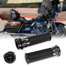 1" Motorcycle Handle Bar Hand Grips For Harley Electra Glide Road King Softail