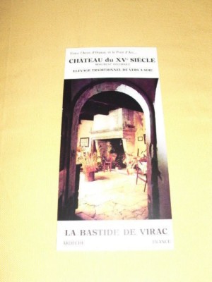 La Bastide de Virac Schloss Flugblatt Prospekt Flyer Tourismus Brochure 