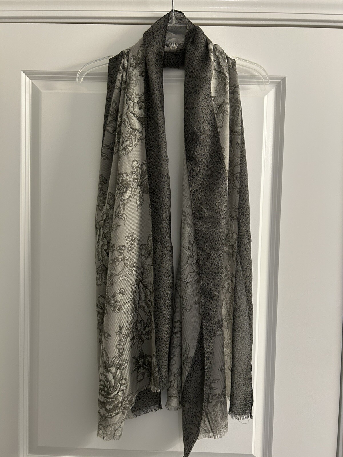Gray Multi Pattern Scarf - image 3