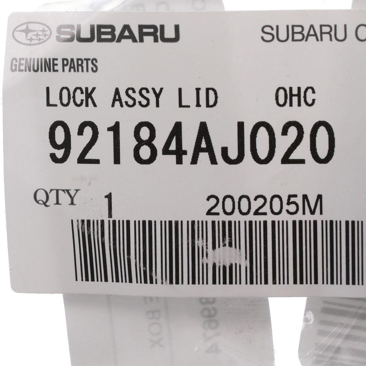 OEM 09-2014 Subaru Over Head Console Box Lock Forester Legacy