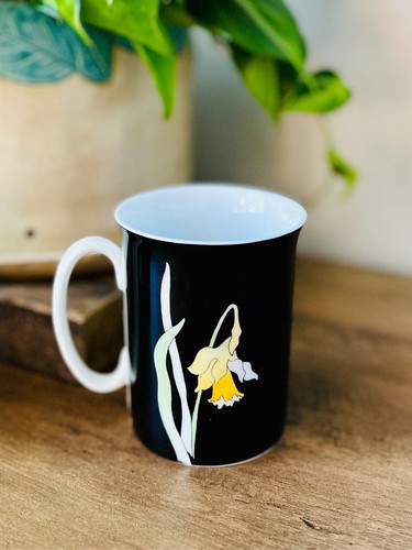Vintage Block Spal Wildflower Mugs Cups by Mary Lou Goertzen - Narcissus Flower - Picture 2 of 7