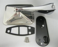 1970-1972 Chevy Truck Pickup Outside Door Mount Mirror Chrome Rectangle Right Rh
