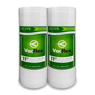 VacFlex - 11'' x 50' Premium Vacuum Sealer Rolls (2 PACK)