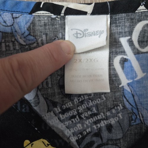 Cherokee Scrub Top 2XL Pooh Eeyore 26 inches long 26 Inch Armpit to Armpit XXL - Bild 4 von 6
