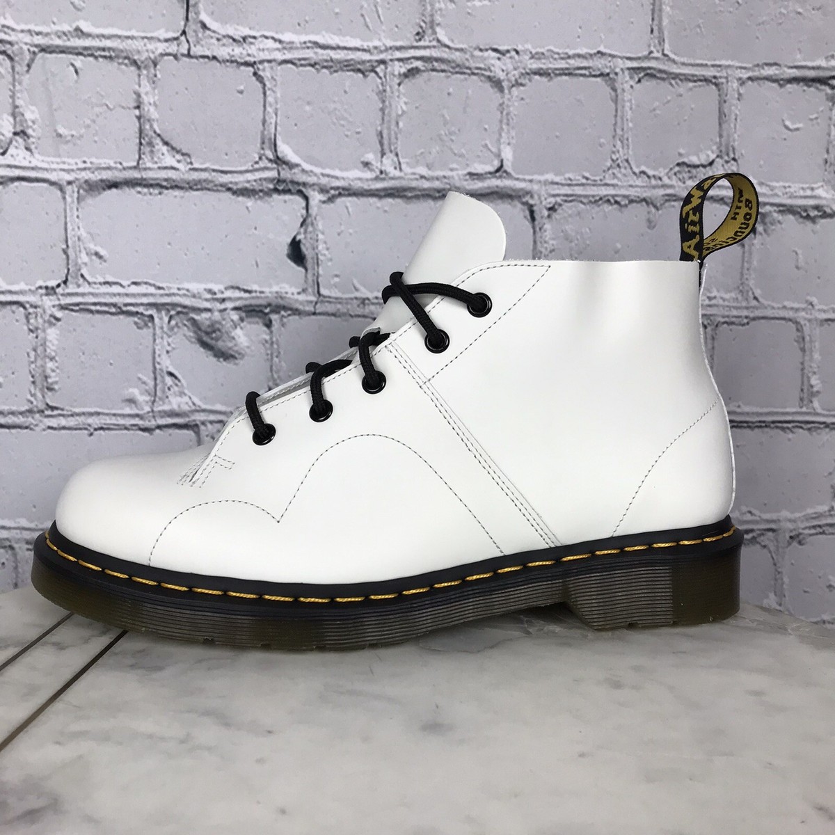 DR.MARTENS CHURCH モンキーブーツ ホワイト UK8 Dr. Martens Church Vintage White Monkey Boots Adult Unisex