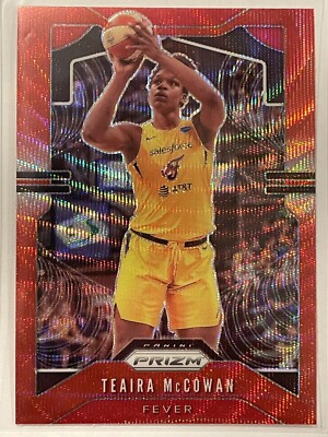 2020-21 Panini Prizm WNBA Red Ruby Wave Teaira McCowan Indiana Fever #5