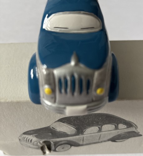 Department 56 Snow Village Oldtimer handbemalte Keramik #5457-7 blau! - Bild 6 von 12