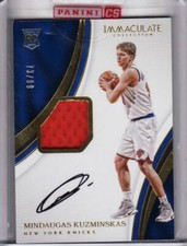 2016-17 Immaculate Mindaugas Kuzminskas RPA RC Auto 73/99 Sealed