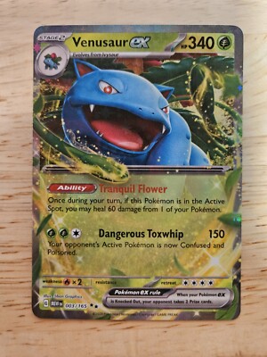 Venusaur ex 003/165 S&V 151 (MEW) NM Double Rare Pokemon Card | eBay
