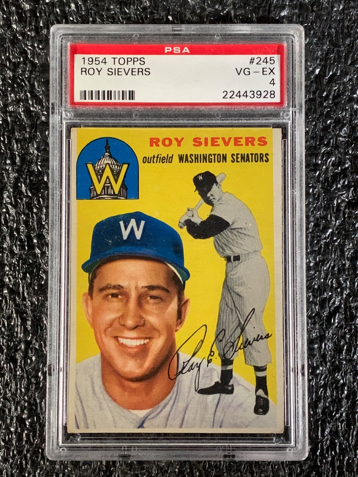1954 Topps Baseball #245 Roy Sievers PSA 4