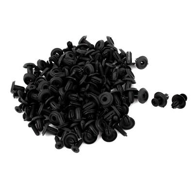Car Door Fender 6mm Hole Plastic Rivets Fastener Screw Push Clips 100 Pcs