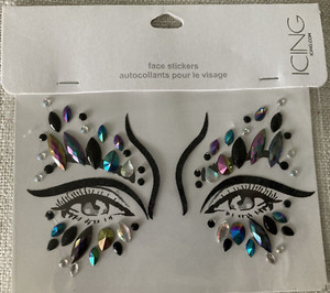 Icing Face Stickers Crystal Tattoo Stickers Eye Decorations Diamond Unused New