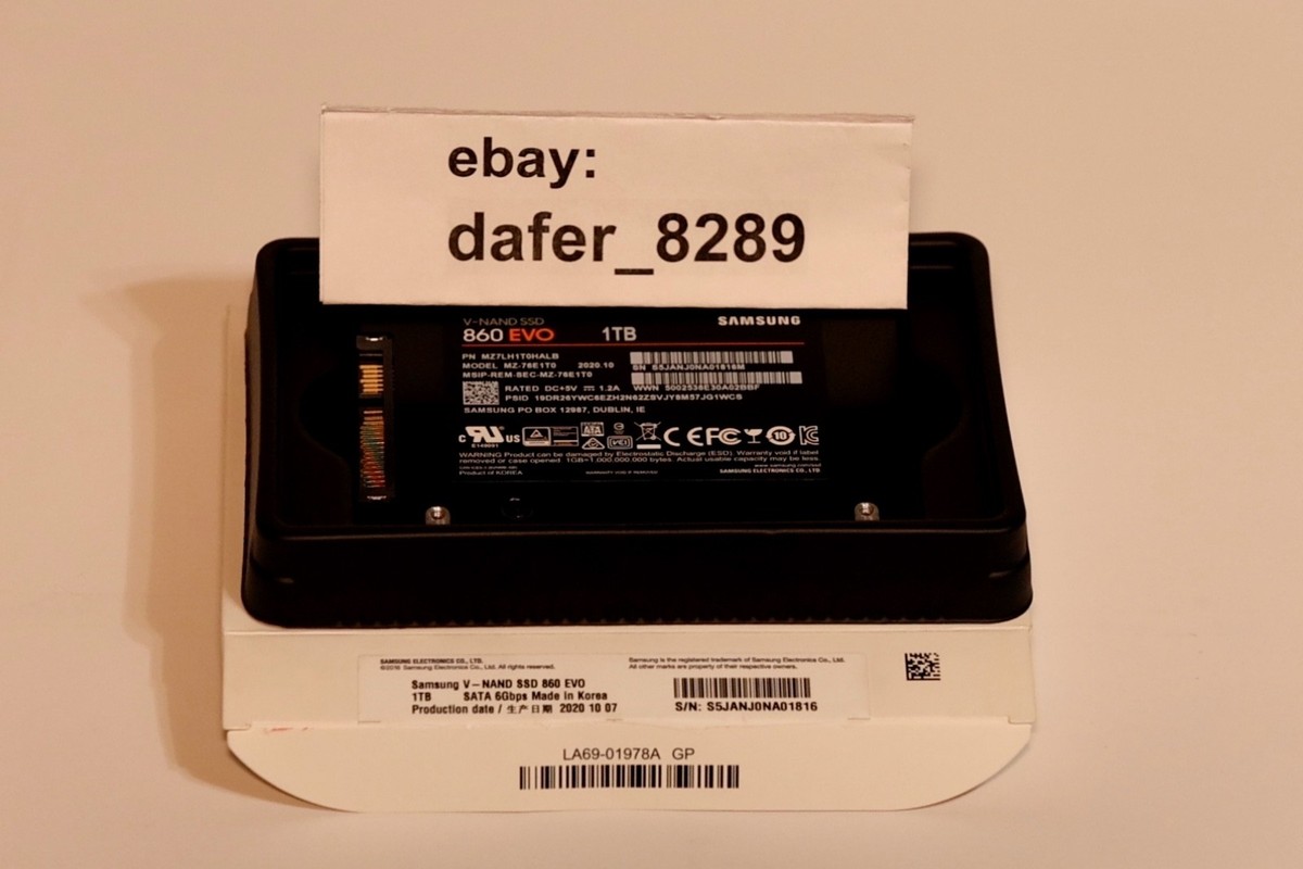 Samsung 860 EVO 1TB,Internal, 2.5 inch (MZ-76E1T0B/AM) Solid State 