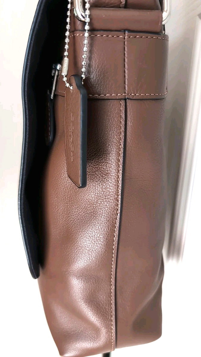 Coach Charles Messenger Mahogany Leather Crossbody Shoulder Bag