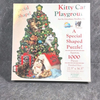 Kitty Cat Playground 1000 Pc Puzzle New Sealed 22.5''×36.5'' Christmas Cat 
