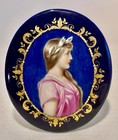 Superb Miniature KPM Type Porcelain Medallion / Plaque w/ Goddess , 19th Century — photo 1