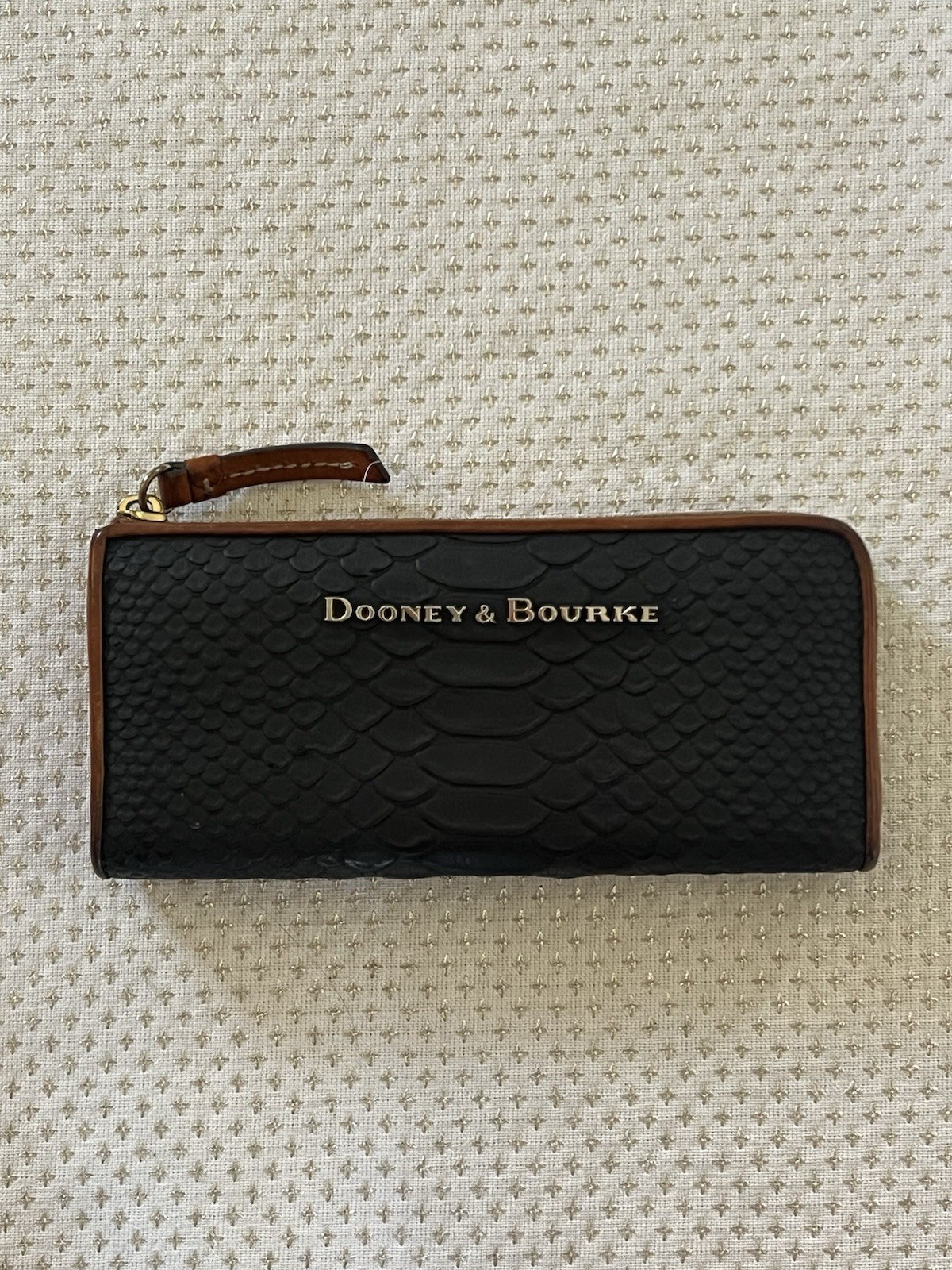 Dooney & Bourke Croc Python Embossed Leather Zip … - image 1