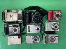 LOT OF 9 Various Compact Digicam Digital Cameras Kodak Fuji Pentax - UNTESTED
